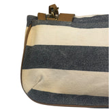 Burberrry Multicolor Leather Trim Striped Crossbody Bag