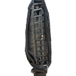Ferragamo Vintage Black Cut-Out Wood Frame Shoulder Bag