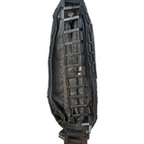 Ferragamo Vintage Black Cut-Out Wood Frame Shoulder Bag
