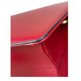 Gucci Red Leather GG Ring Shoulder Bag