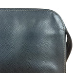 Prada Black Saffiano Bellhop Leather Travel Pouch