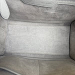 Celine Grey Pebbled Leather Luggage Micro Tote