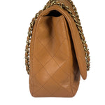 Chanel Caramel Brown Quilted Lambskin Large Shoulder Bag 2009