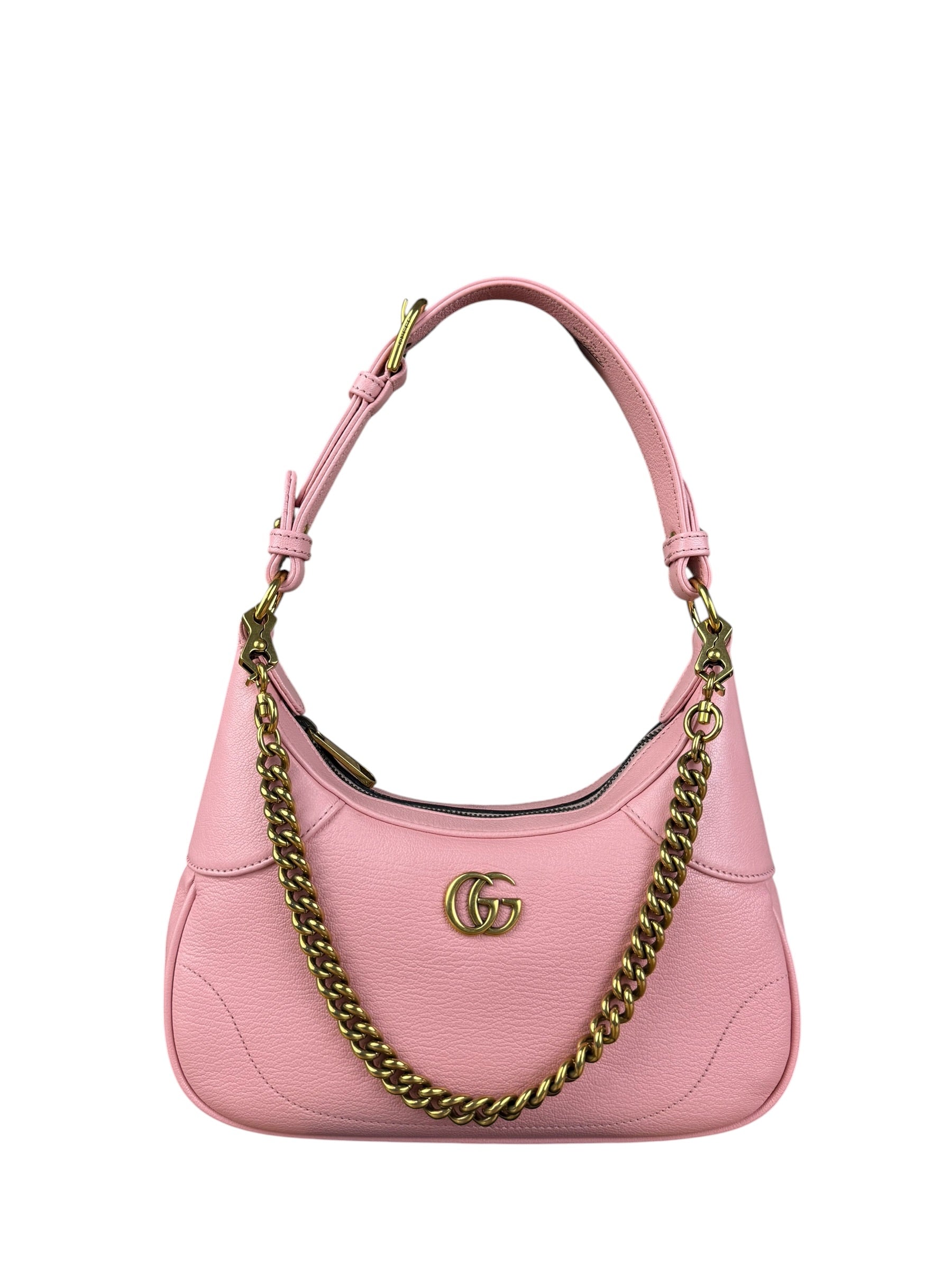 Gucci Pink Leather Aphrodite Shoulder Bag