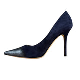 Jimmy Choo Romy Navy Blue Suede Pointed Toe Pumps