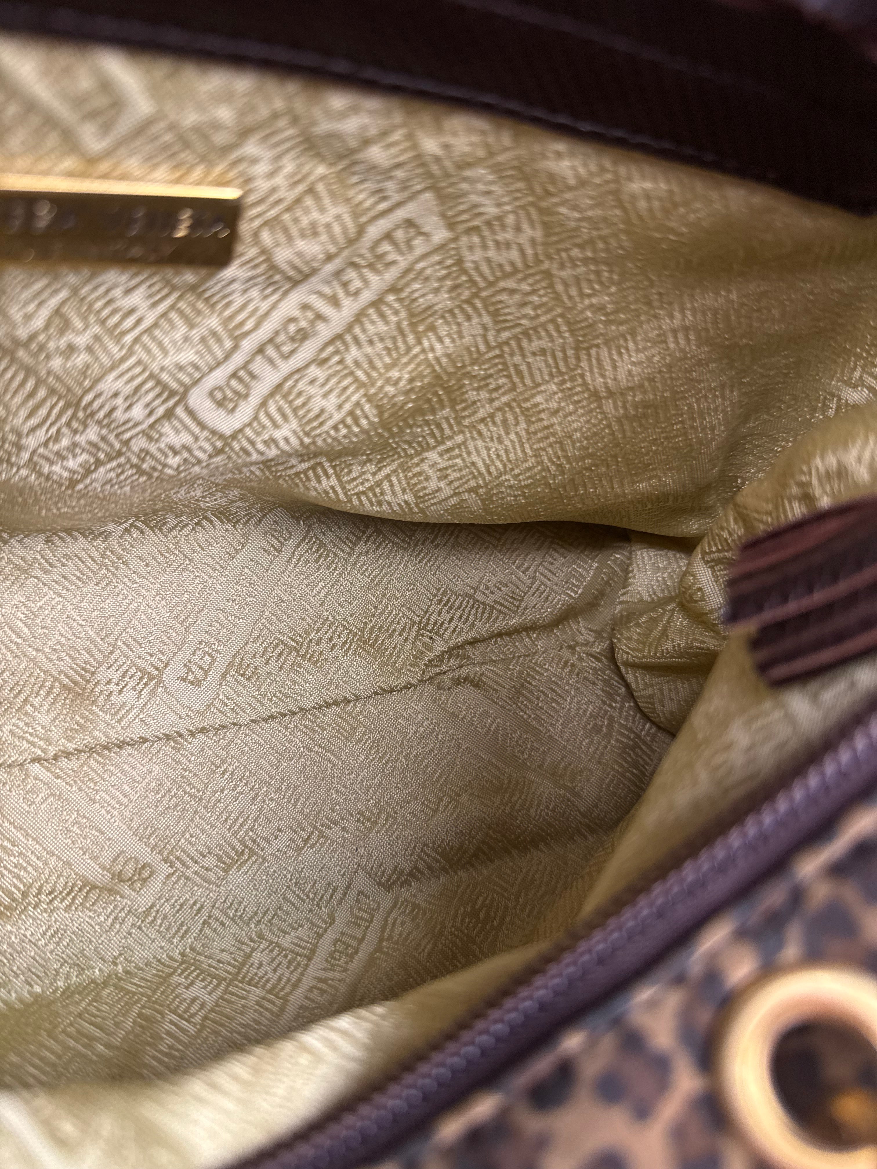 Bottega Veneta Nylon Leopard Print Handbag