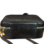 Chanel Black Caviar Leather Vanity 2Way Handbag '96-'97