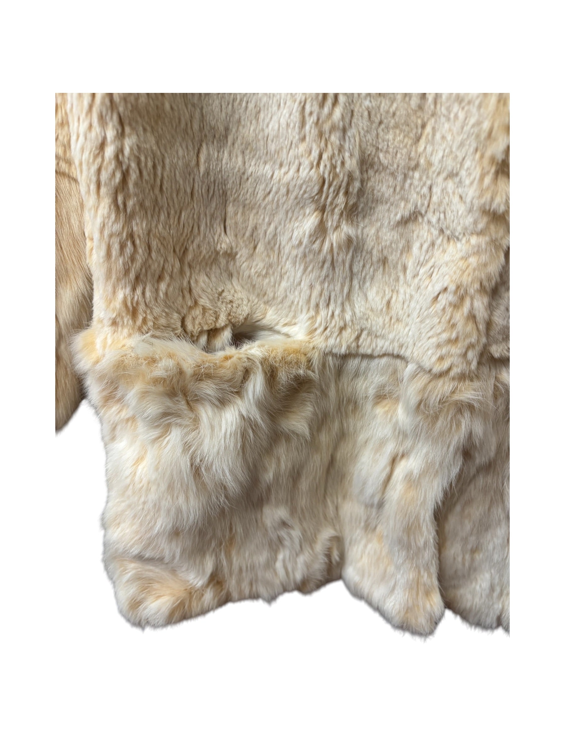 Language Vintage Rabbit Fur Coat