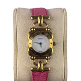 Gucci 6300L White Dial Pink Leather Strap