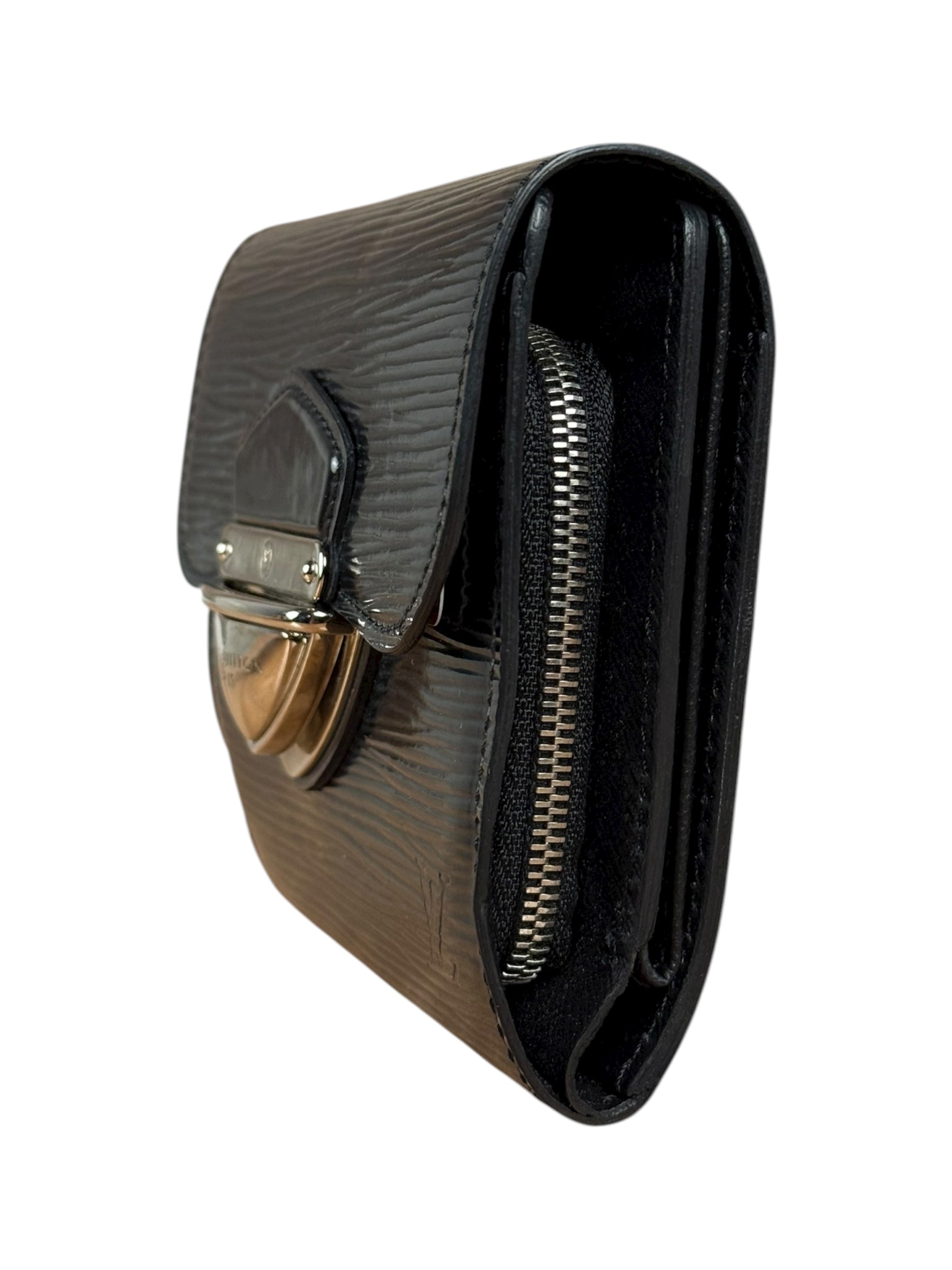 Louis Vuitton Black Epi Joey Trifold Wallet