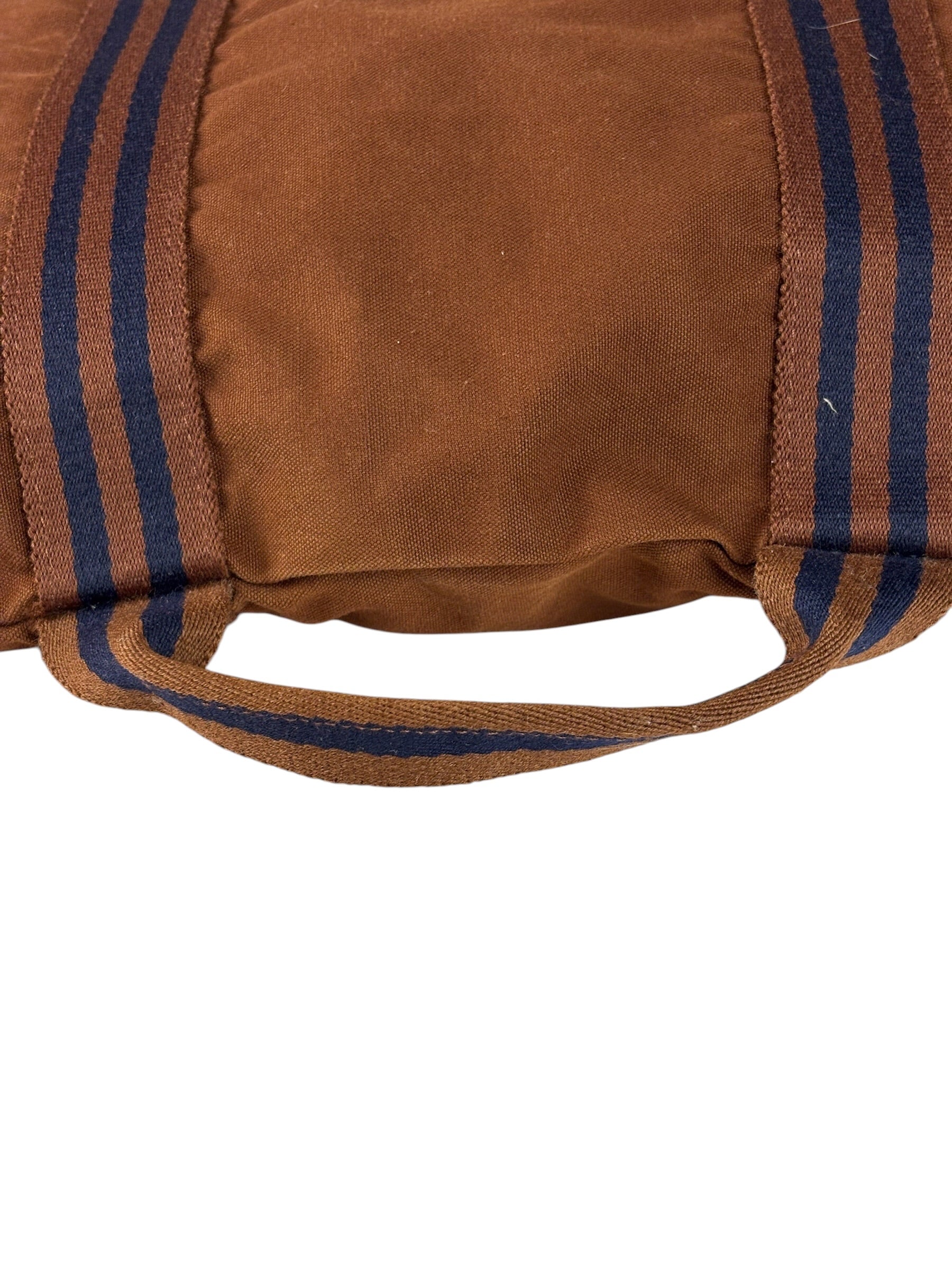 Hermes Vintage Brown Canvas Fourre Tote