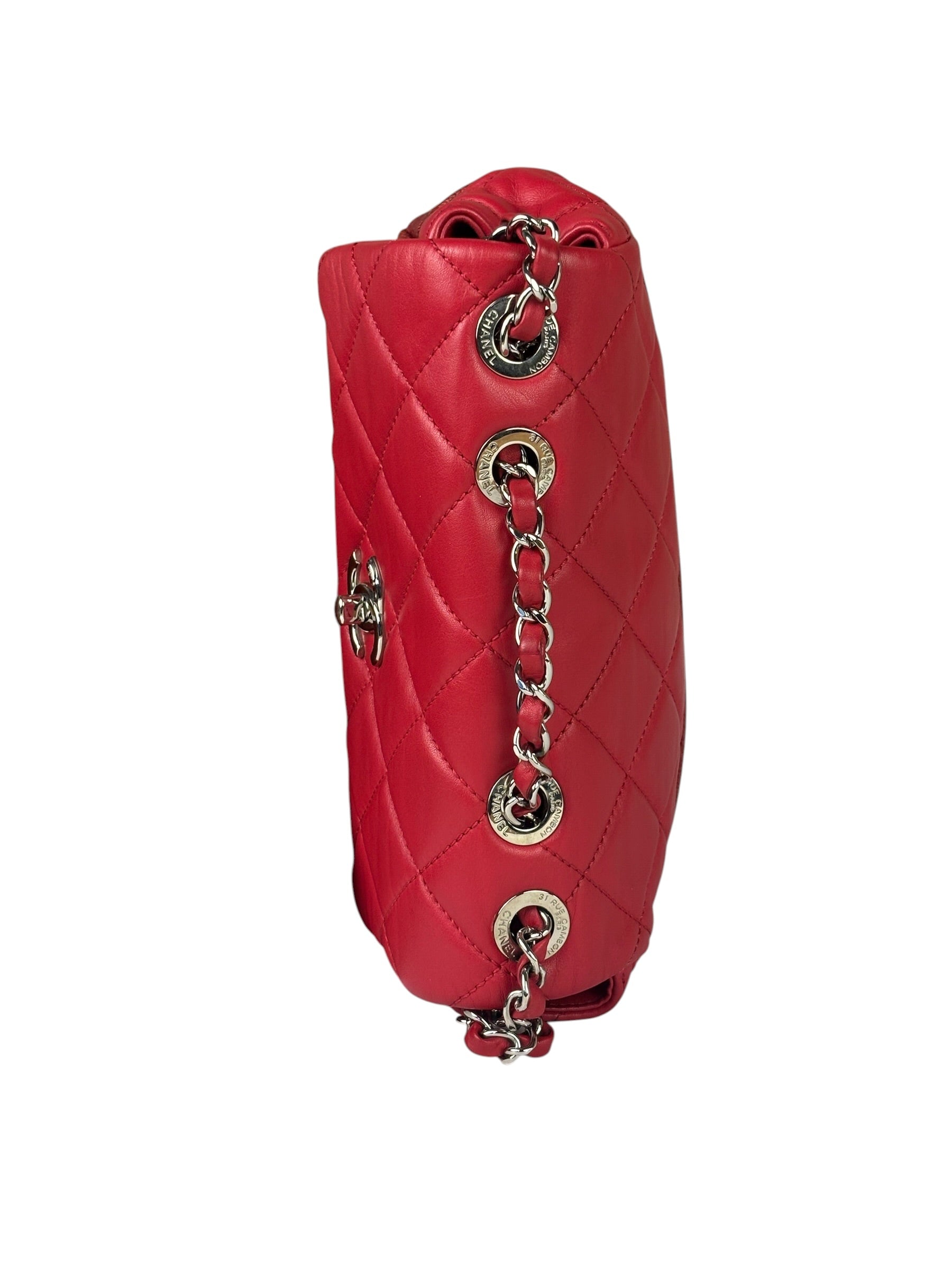 Chanel Red Quilted Leather Boy Flap Bag 2014