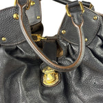 Louis Vuitton Black Calfskin Mahina XL Hobo Bag