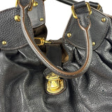 Louis Vuitton Black Calfskin Mahina XL Hobo Bag