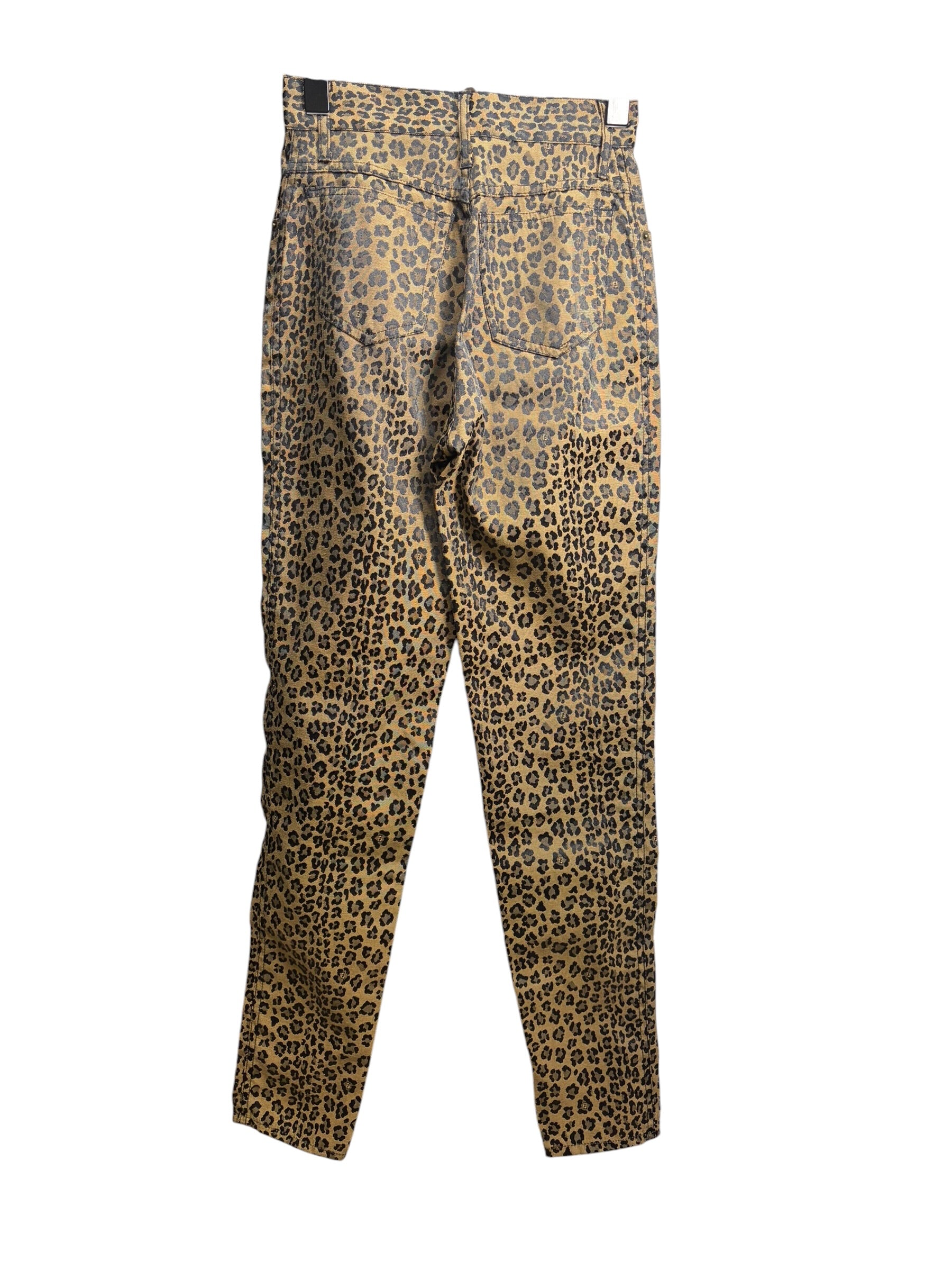 Fendi Vintage Leopard Print Straight Leg Jeans