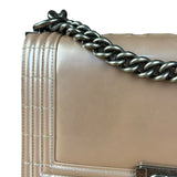 Chanel Pink Glazed Calfskin M Boy Bag 2012