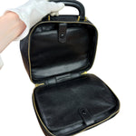 Chanel Black Caviar Leather Vanity 2Way Handbag '96-'97
