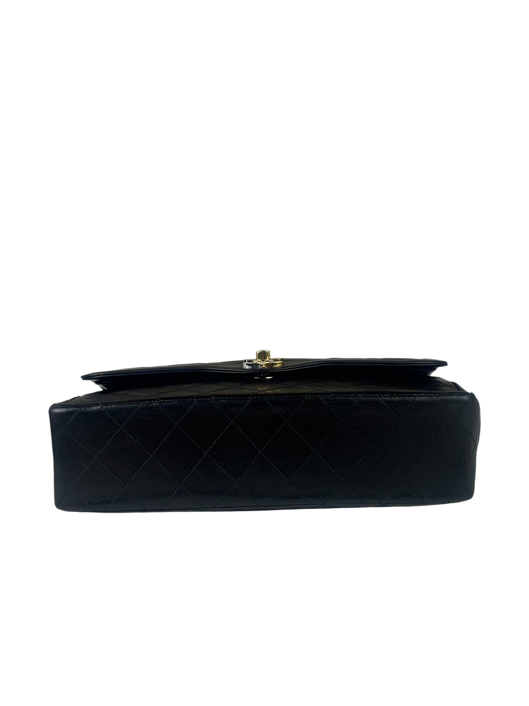 Chanel Black Quilted Leather Double Flap Small Bag
