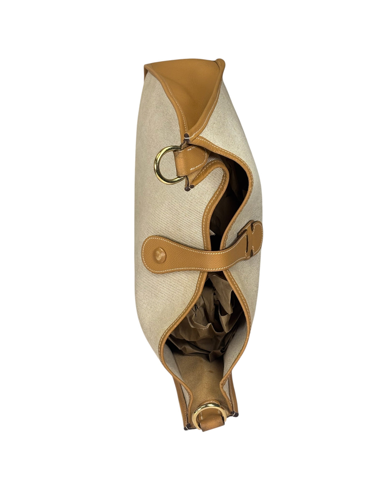 Hermes Brown Leather Trim Evelyne 2004