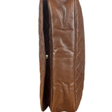Chanel Brown Quilted Leather Flap Chain Messenger Bag