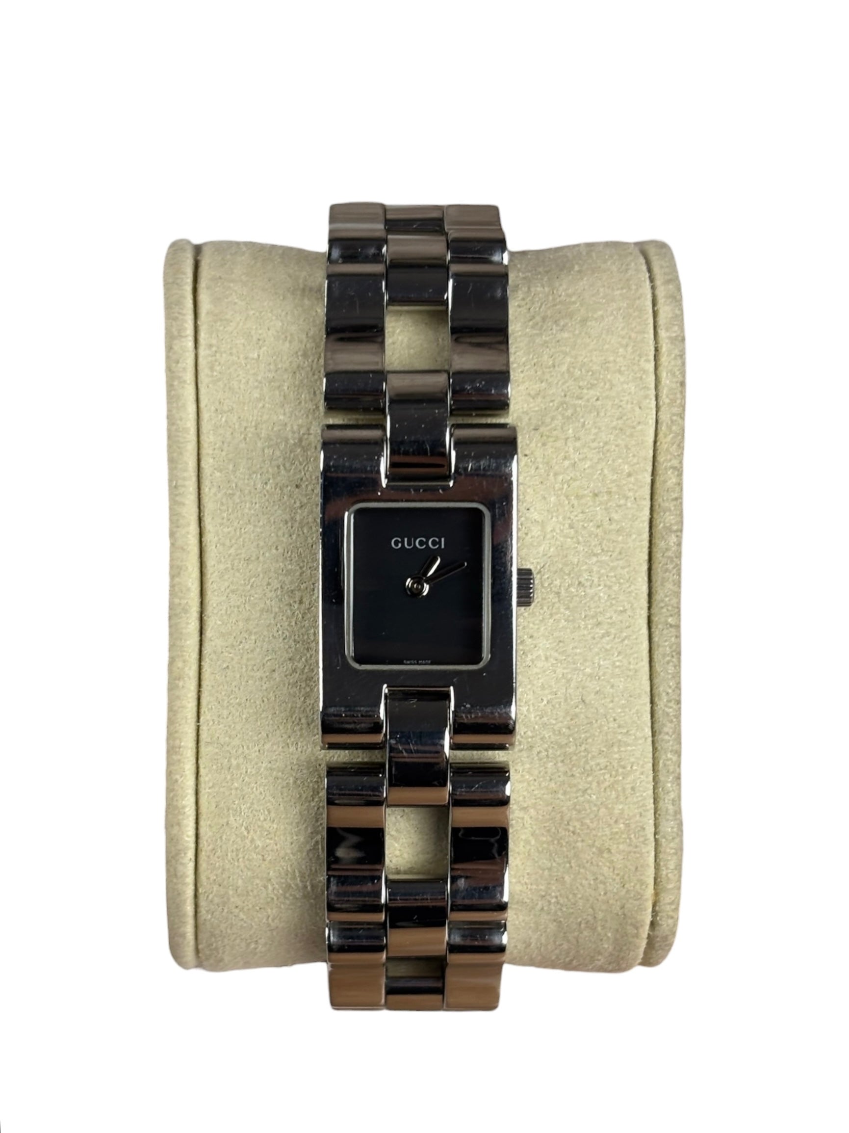Gucci 2305L Black Dial Stainless Chain Band