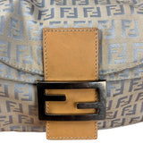 Fendi Vintage Blue Zucca Print Baguette