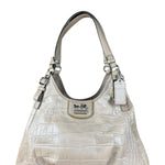 Coach Beige Maggie Croc Handbag