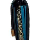Gucci Turquoise Blue Guccissima Wallet On Chain