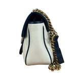 Gucci GG Marmont Cream & Navy Flap Bag