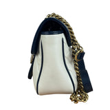 Gucci GG Marmont Cream & Navy Flap Bag