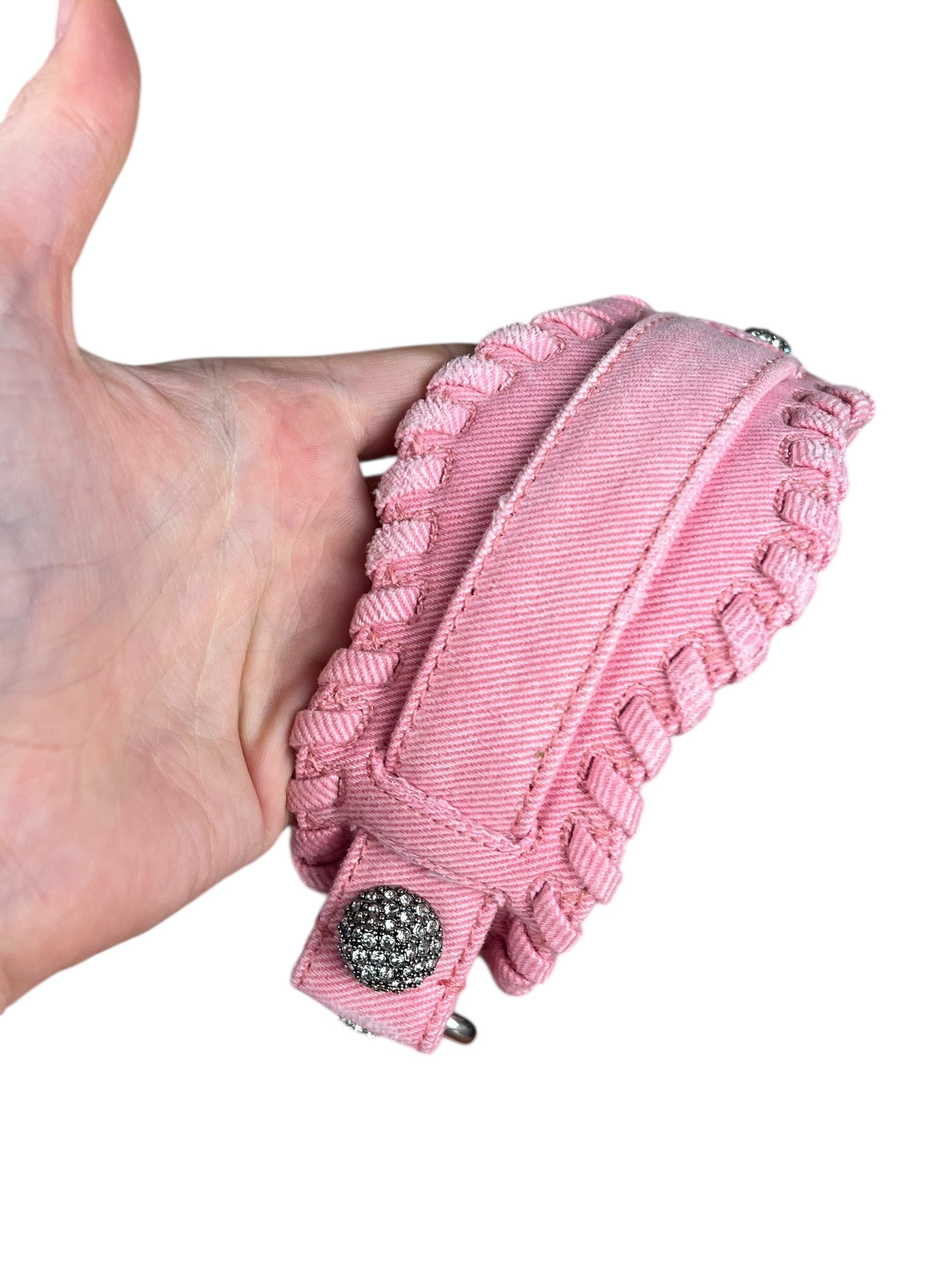 Balenciaga Pink Denim Le Cagole Shoulder Bag