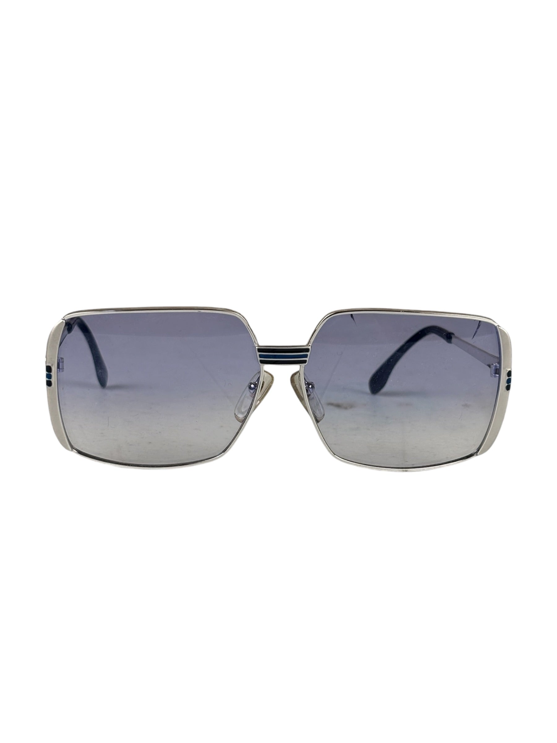 YSL Silver Square Frame Sunglasses