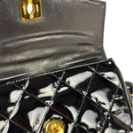 Chanel Black Patent Leather Belt Bag 1995