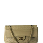 Chanel Vintage Beige Quilted Leather Diana Flap Bag 1989