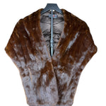 Mitsukoshi Vintage Brown Fur Shawl