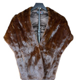 Mitsukoshi Vintage Brown Fur Shawl