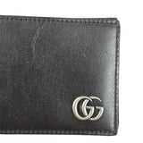 Gucci Black Leather Marmont Boarded Plutone Wallet