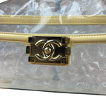 Chanel Yellow Clear PVC Classic Chain Flap Bag 2012