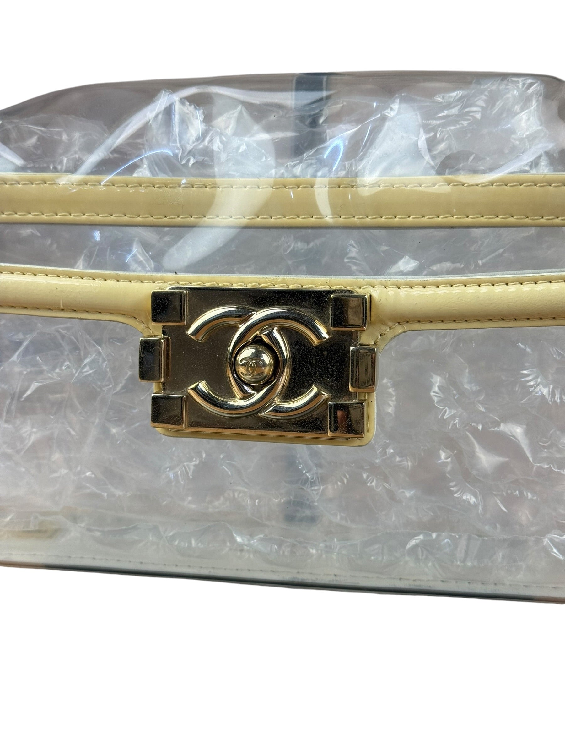 Chanel Yellow Clear PVC Classic Chain Flap Bag 2012