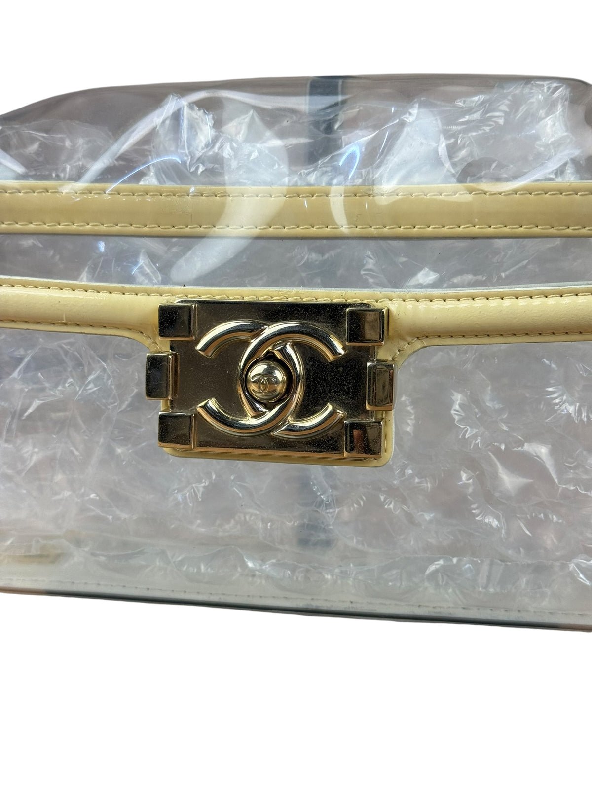 Chanel Yellow Clear PVC Classic Chain Flap Bag 2012