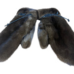 Vintage Brown Fur Mittens