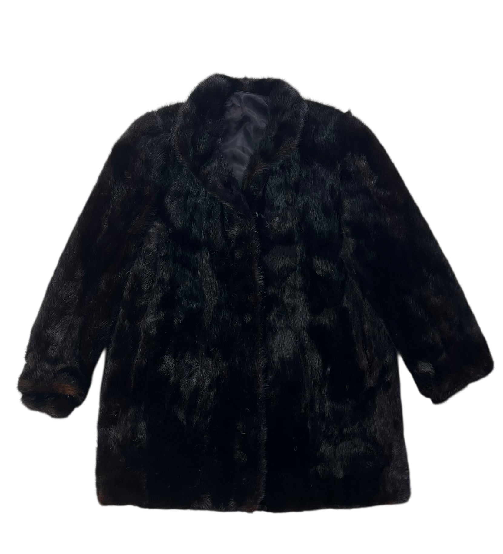 Saga Mink Vintage Dark Brown Fur Coat