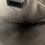 Fendi Black Zucchino Messenger Crossbody Bag