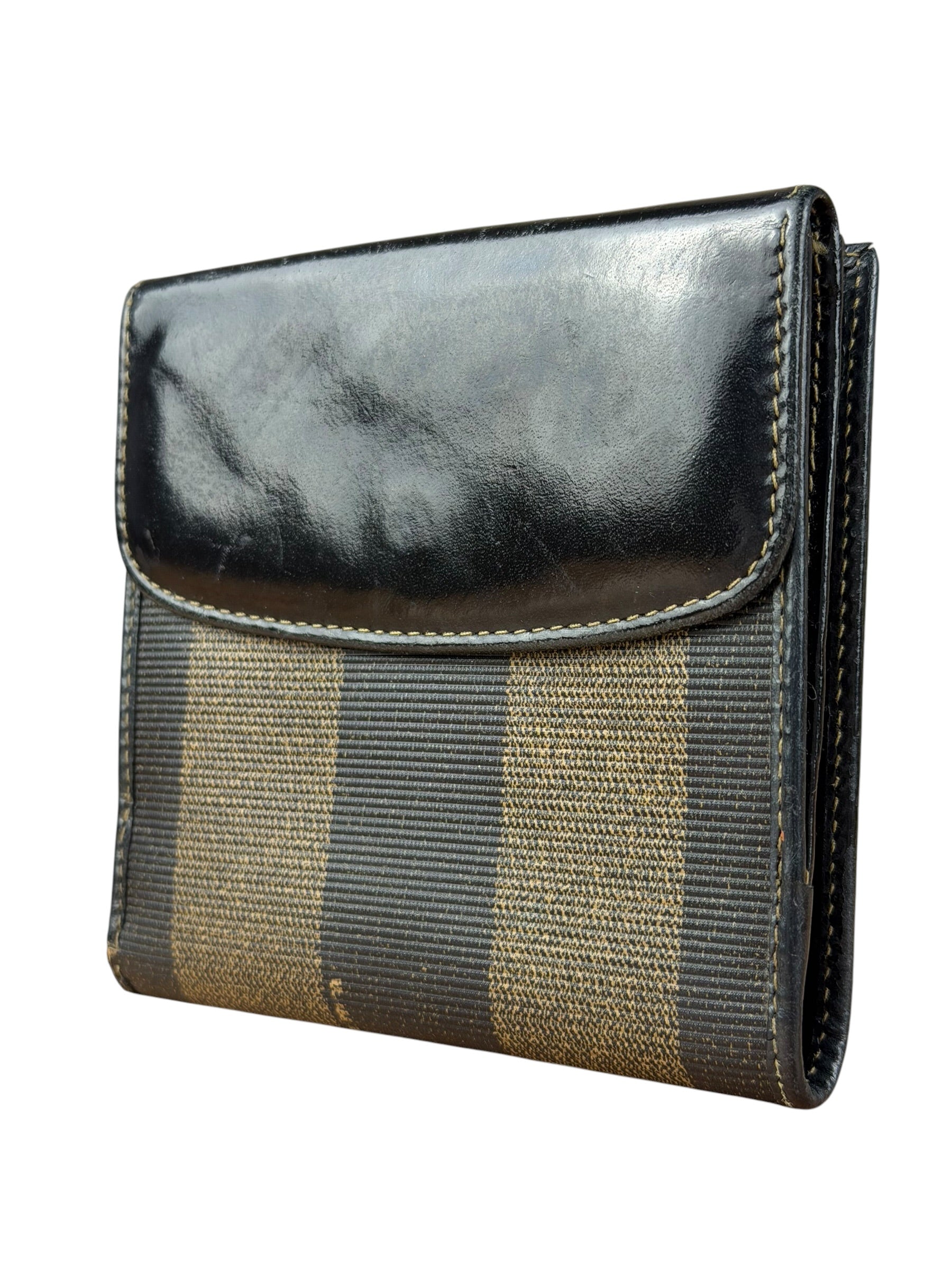 Fendi Vintage Striped Pequin Wallet