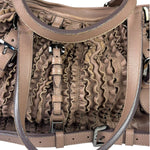Burberry Purple Leather Ruffled Lowery Bag
