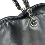 Chanel Black Leather CC Mirrored Mosaic Chain Tote 2008