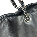 Chanel Black Leather CC Mirrored Mosaic Chain Tote 2008