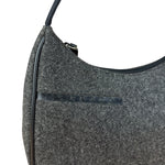 Prada Charcoal Gray Wool Sport Mini Hobo Bag