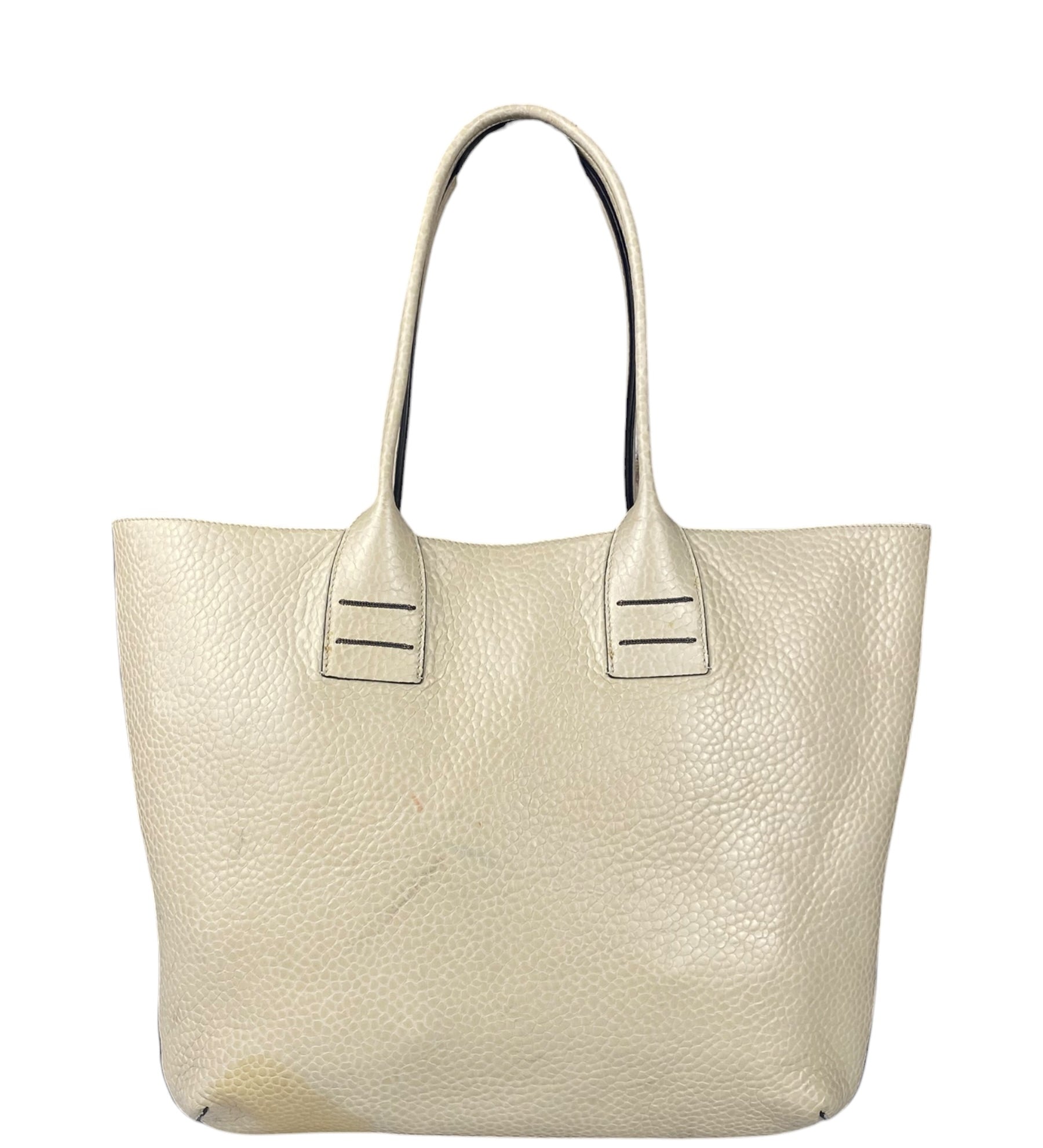 Brunello Cucinelli Cream Leather Tote