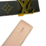 Louis Vuitton Peach/Monogram LV Initiales 30MM Reversible Belt